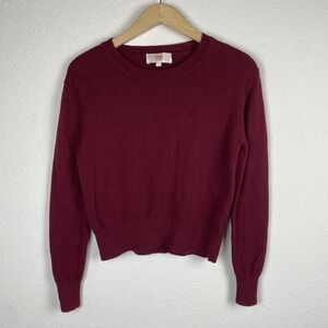 Kilte 1 (S) Clara Sweater Cashmere Cotton Blend Red Pullover Crew S Preppy